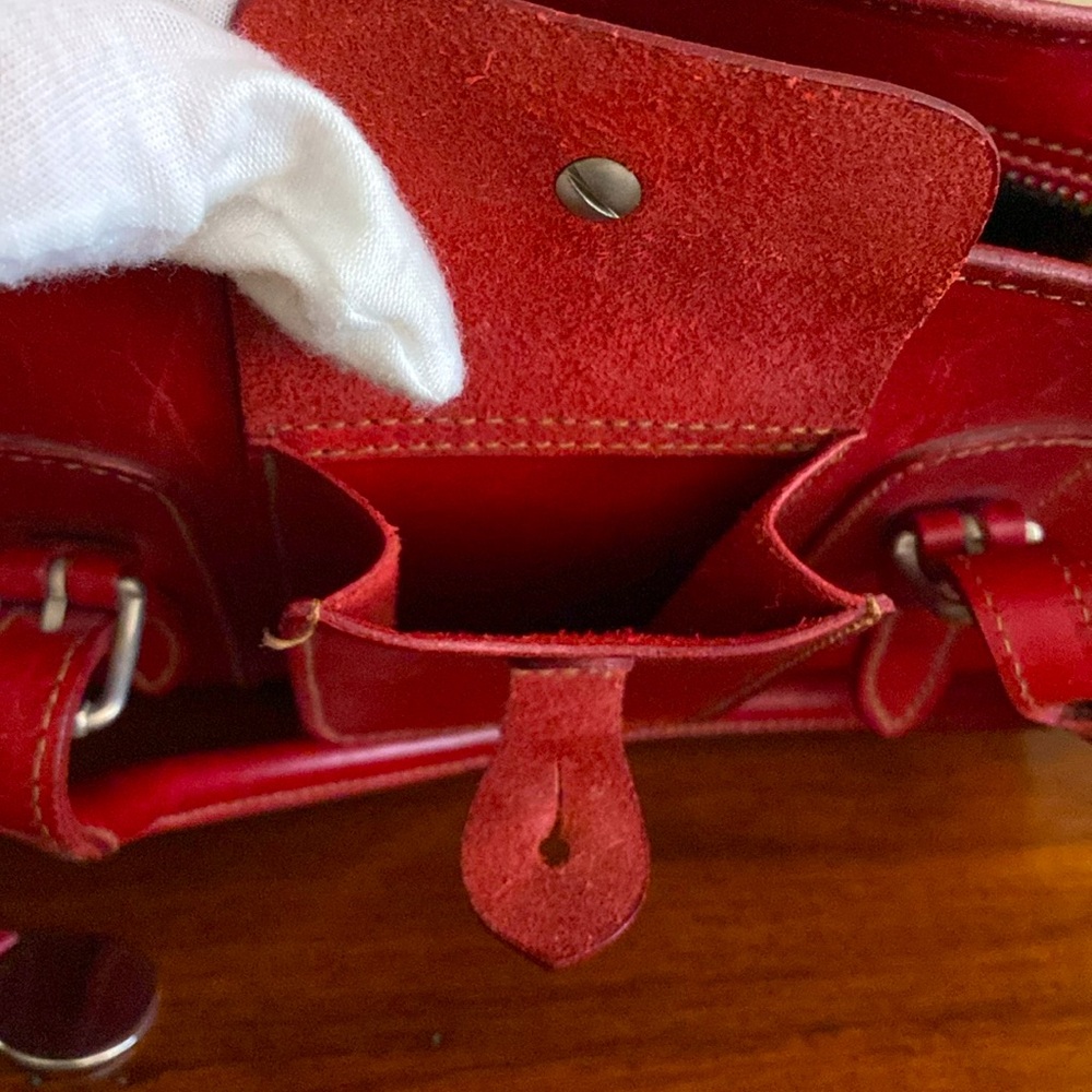Dooney & Bourke Red Leather “Mini” ALTO Satchel Made in Italy🇮🇹 - Picture 11 of 12